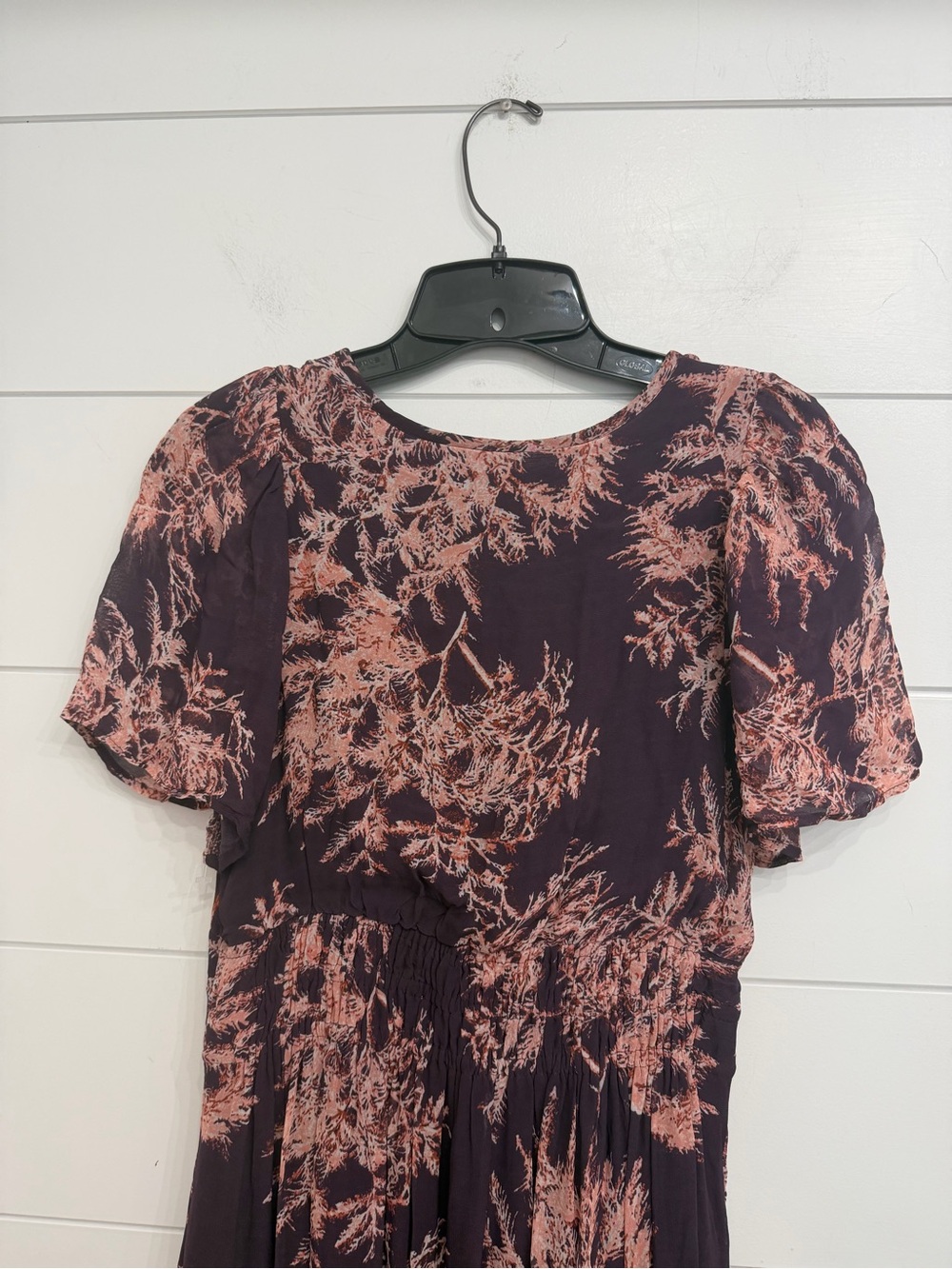 Anthropologie Somerset Chiffon Maxi Dress Floral Smocked Boho Maxi 8004 - Picture 9 of 14